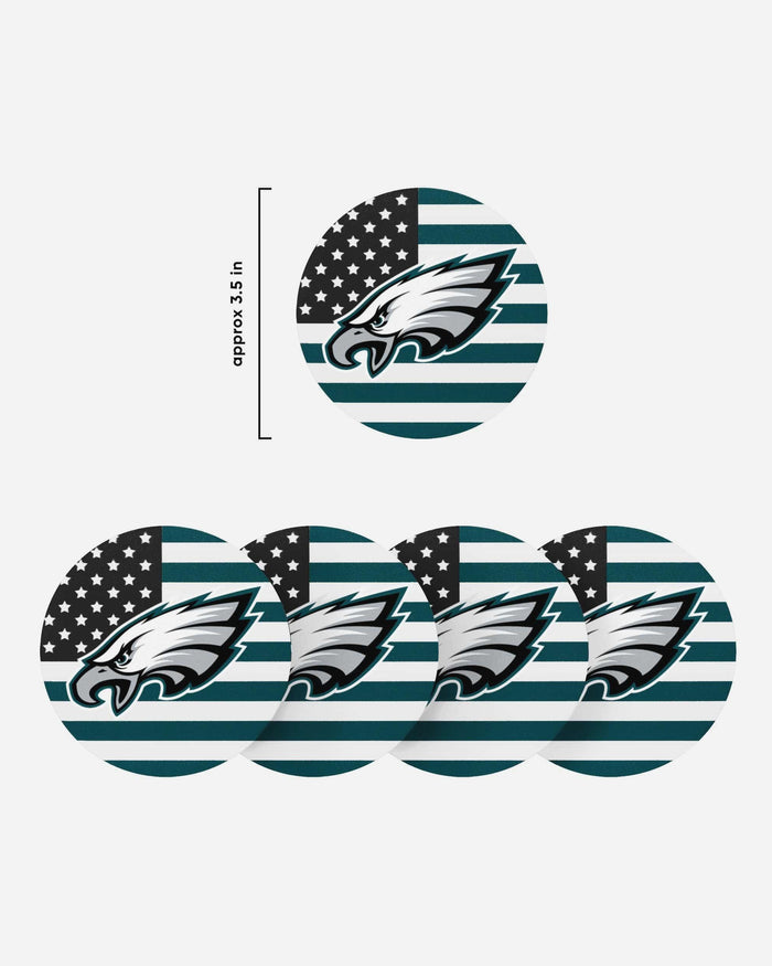 Philadelphia Eagles Americana Resin Coaster Set FOCO - FOCO.com