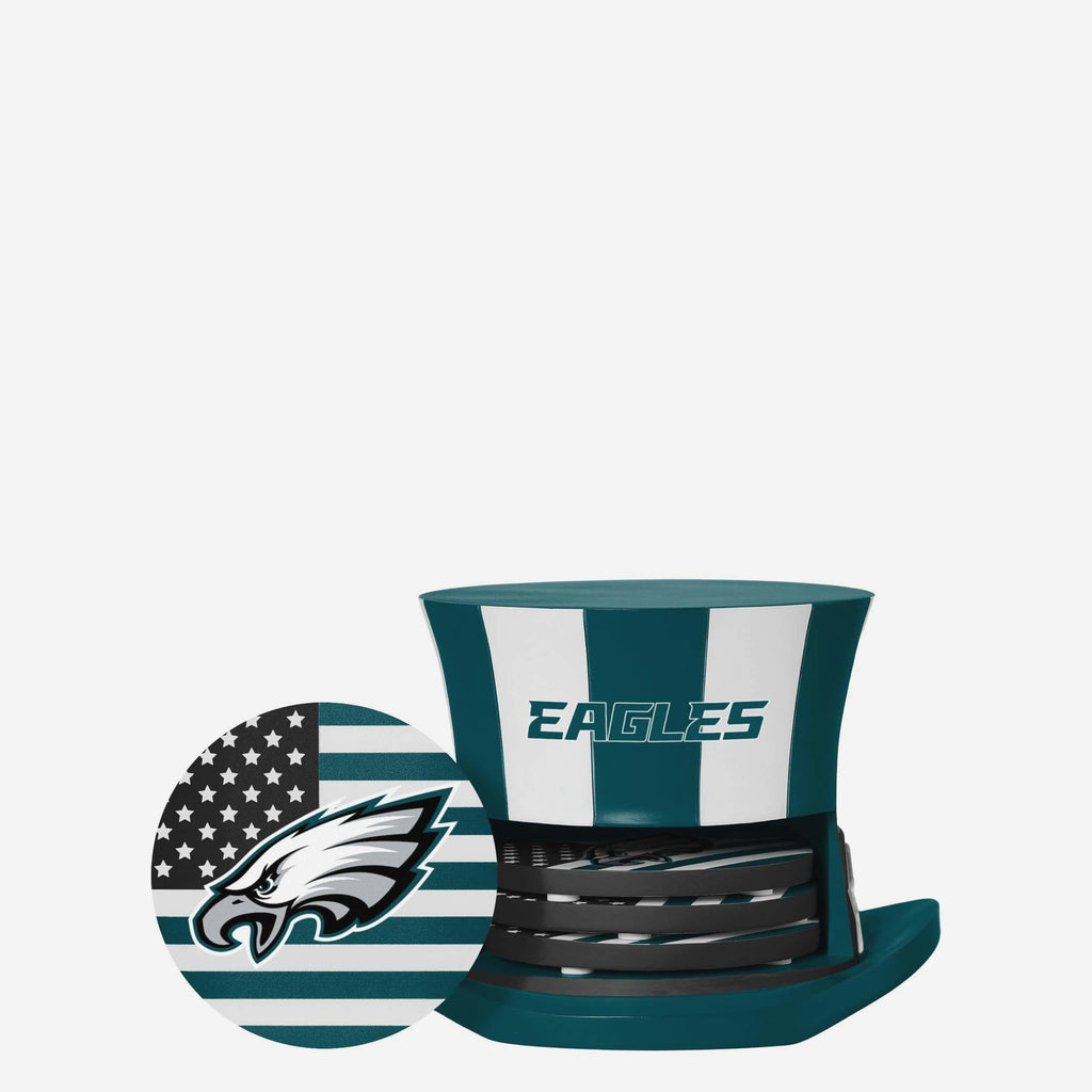Philadelphia Eagles Americana Resin Coaster Set FOCO - FOCO.com