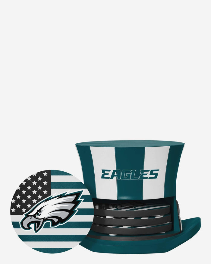 Philadelphia Eagles Americana Resin Coaster Set FOCO - FOCO.com