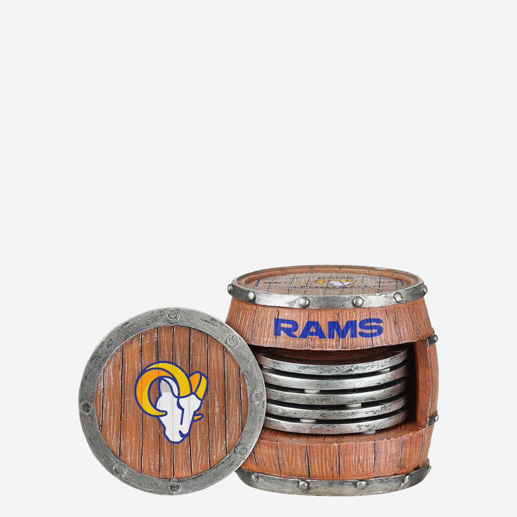 Los Angeles Rams 5 Pack Barrel Coaster Set FOCO - FOCO.com