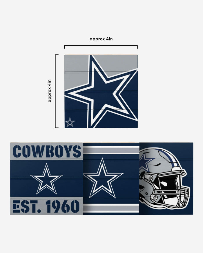Dallas Cowboys 4 Pack Pallet Coaster Set FOCO - FOCO.com