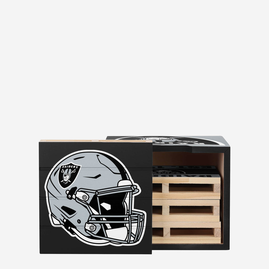 Las Vegas Raiders 4 Pack Pallet Coaster Set FOCO - FOCO.com