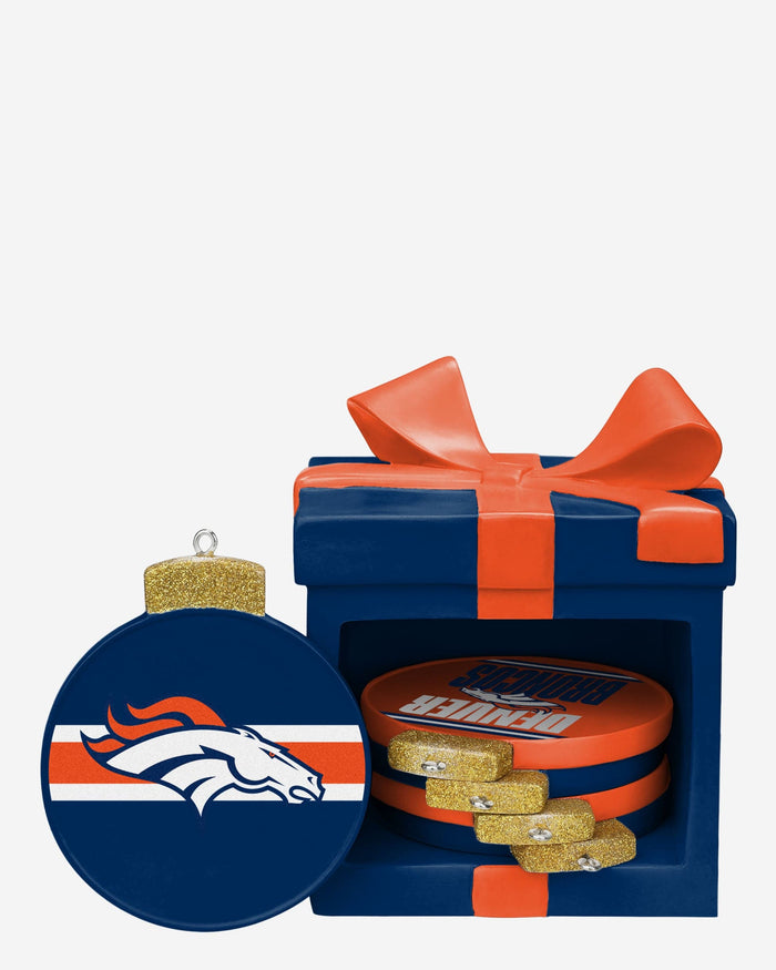 Denver Broncos Holiday 5 Pack Coaster Set FOCO - FOCO.com