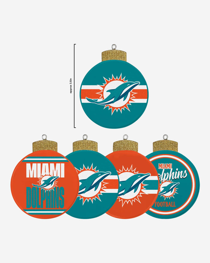 Miami Dolphins Holiday 5 Pack Coaster Set FOCO - FOCO.com