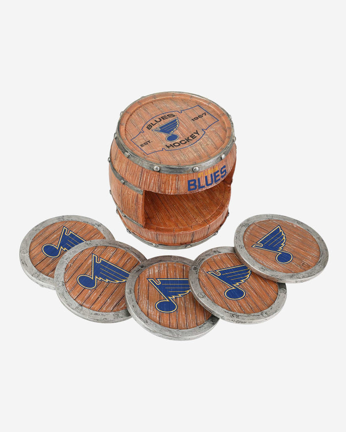 St. Louis Blues 5 Pack Barrel Coaster Set FOCO - FOCO.com