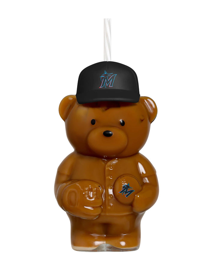Miami Marlins Glass Bear Tumbler