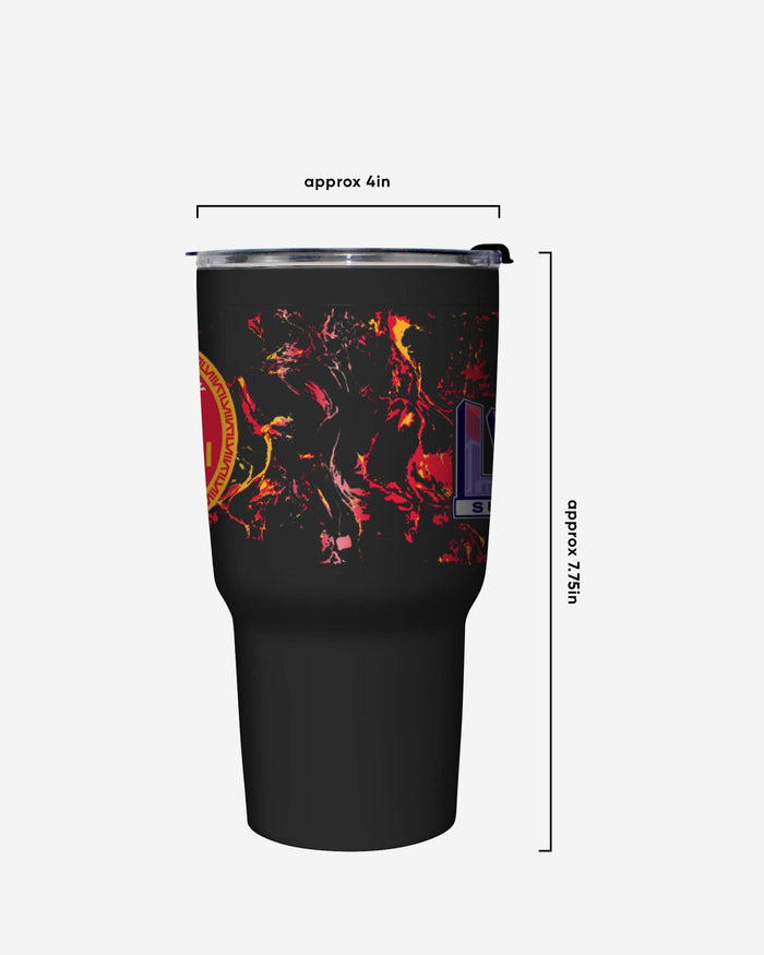 Kansas City Chiefs Super Bowl LVIII Champions Black Marble 27 oz Stainless Steel Tumbler FOCO - FOCO.com