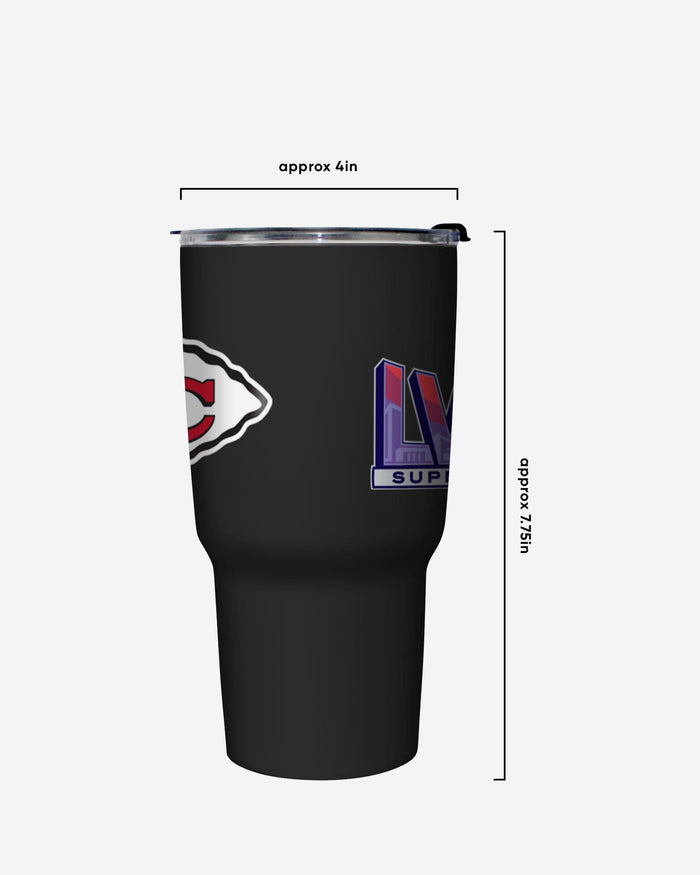 Kansas City Chiefs Super Bowl LVIII Black 27 oz Stainless Steel Tumbler FOCO - FOCO.com