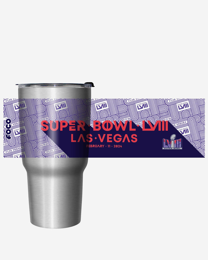 Super Bowl LVIII Silver 27 oz Stainless Steel Tumbler FOCO - FOCO.com