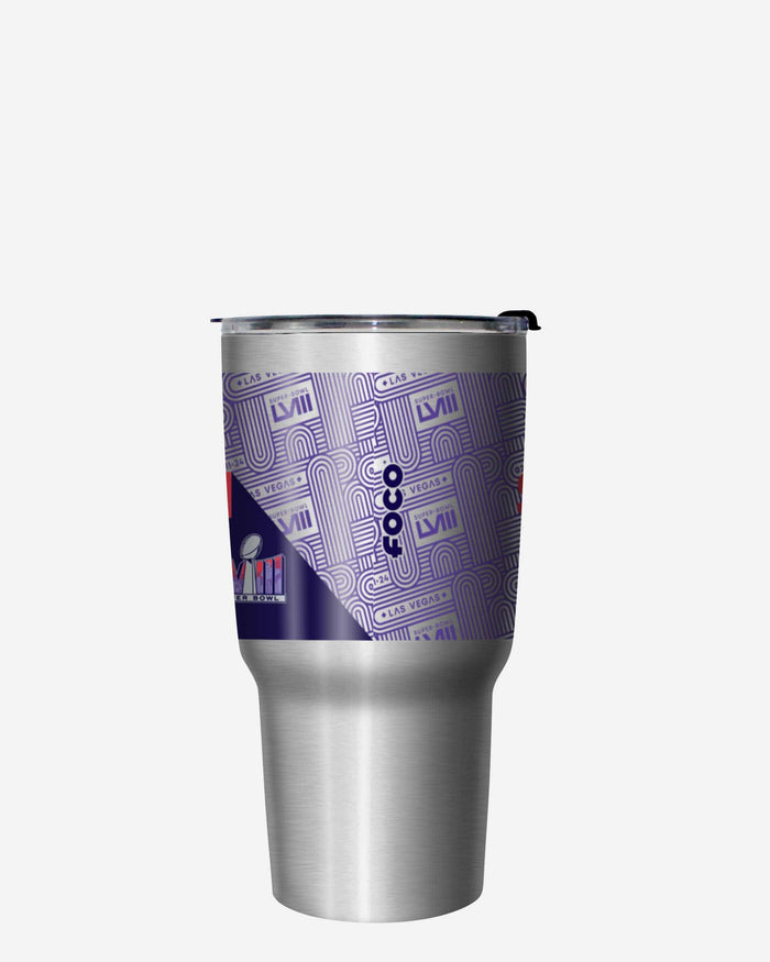 Super Bowl LVIII Silver 27 oz Stainless Steel Tumbler FOCO - FOCO.com