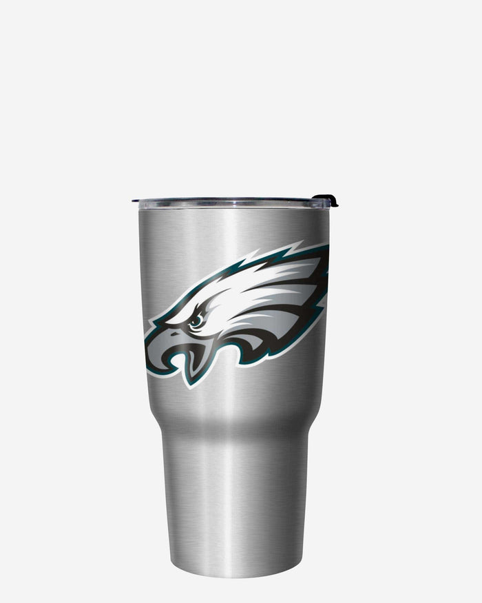 Philadelphia Eagles Super Bowl LIX Champions Silver 27 oz Stainless Steel Tumbler FOCO - FOCO.com