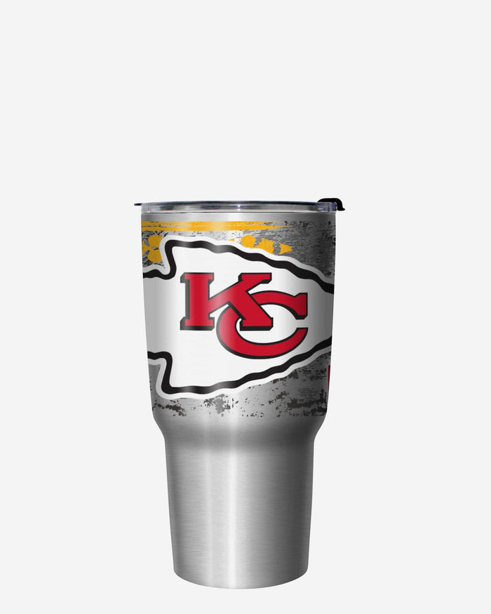 Kansas City Chiefs Super Bowl LIX Chiefs Kingdom Silver 27 oz Stainless Steel Tumbler FOCO - FOCO.com