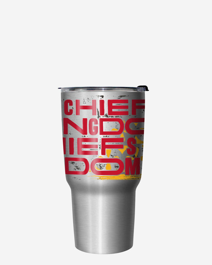 Kansas City Chiefs Super Bowl LIX Chiefs Kingdom Silver 27 oz Stainless Steel Tumbler FOCO - FOCO.com