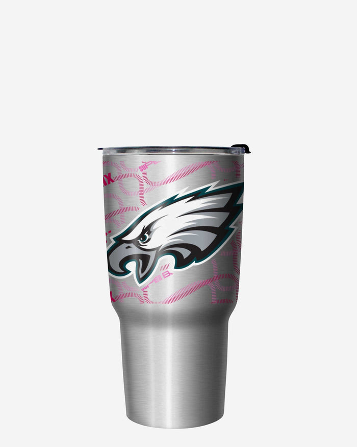 Philadelphia Eagles Super Bowl LIX Bound Silver 27 oz Stainless Steel Tumbler FOCO - FOCO.com