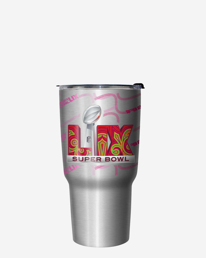 Philadelphia Eagles Super Bowl LIX Bound Silver 27 oz Stainless Steel Tumbler FOCO - FOCO.com