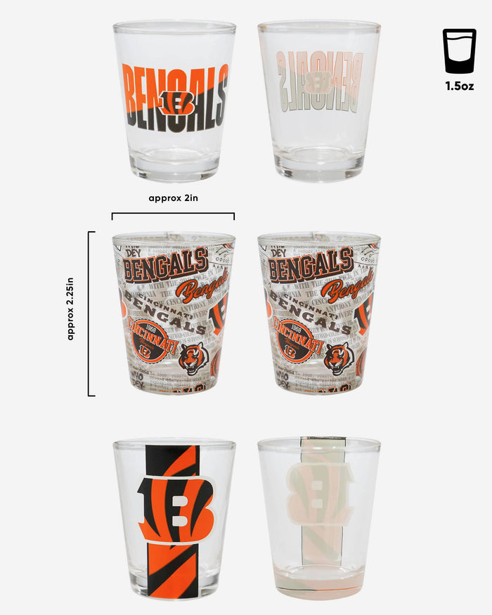 Cincinnati Bengals 3 Pack Shot Glass FOCO - FOCO.com