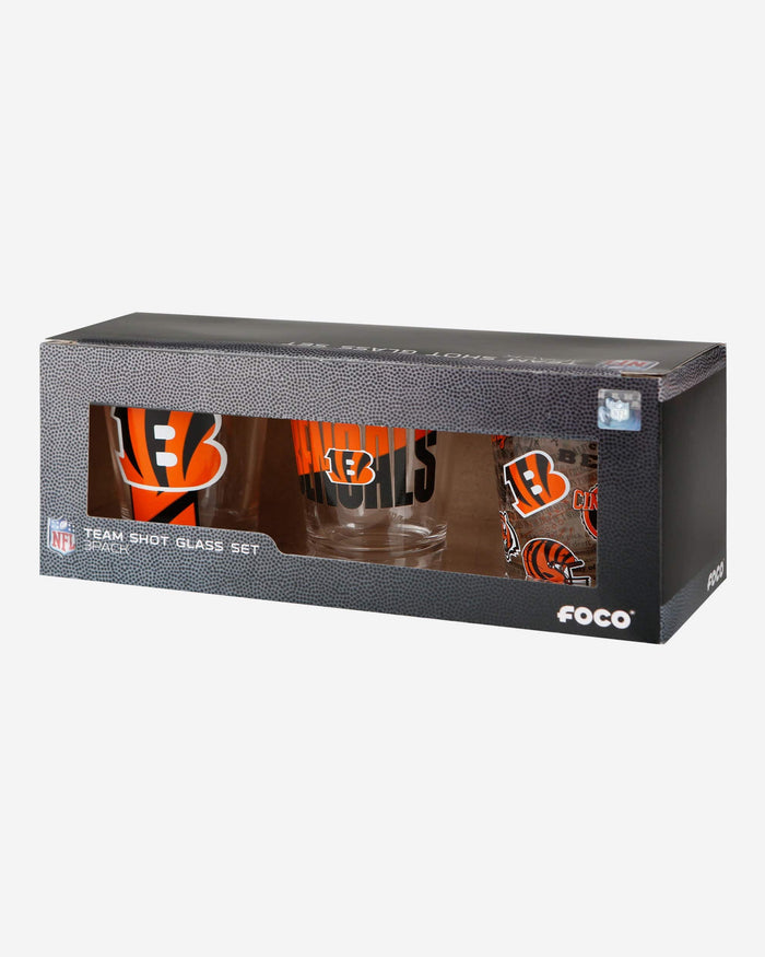 Cincinnati Bengals 3 Pack Shot Glass FOCO - FOCO.com