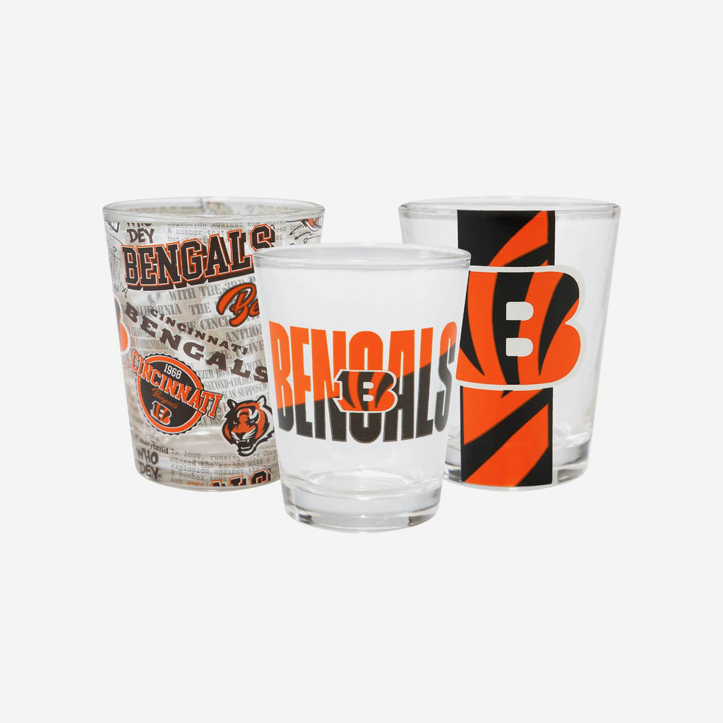 Cincinnati Bengals 3 Pack Shot Glass FOCO - FOCO.com