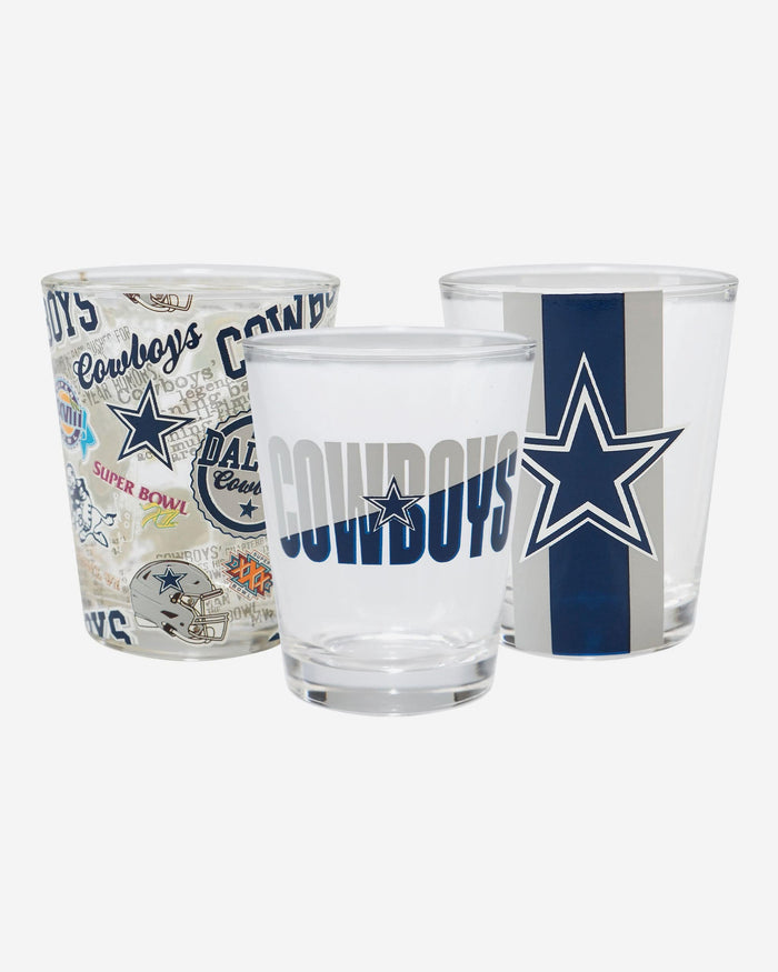 Dallas Cowboys 3 Pack Shot Glass FOCO - FOCO.com