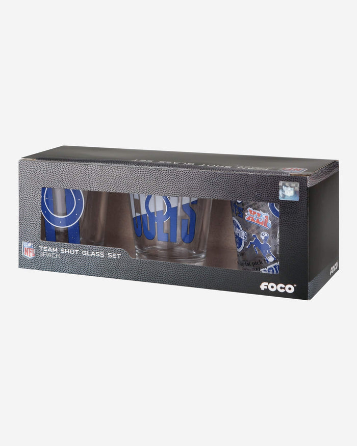 Indianapolis Colts 3 Pack Shot Glass FOCO - FOCO.com