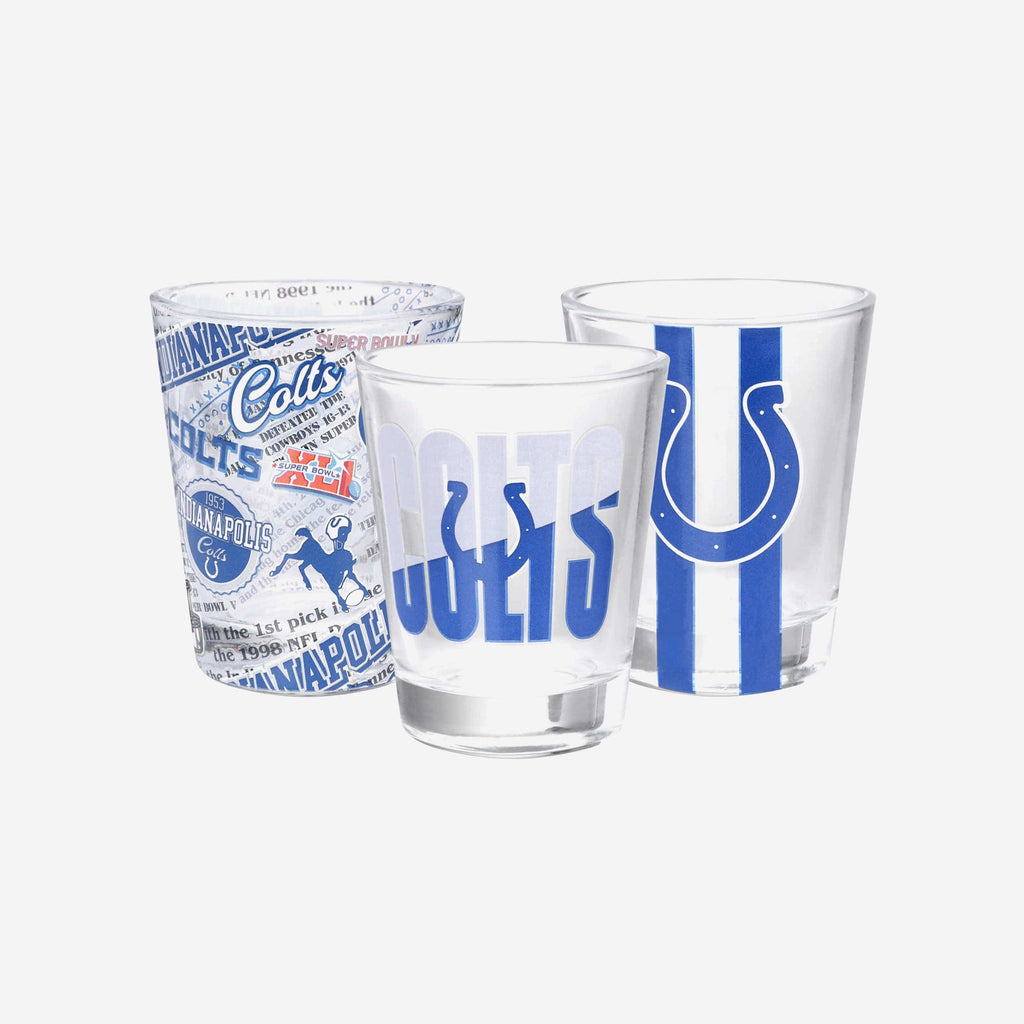 Indianapolis Colts 3 Pack Shot Glass FOCO - FOCO.com