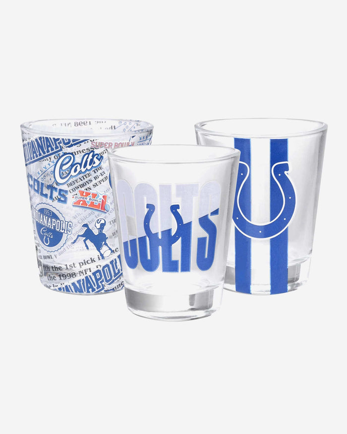 Indianapolis Colts 3 Pack Shot Glass FOCO - FOCO.com