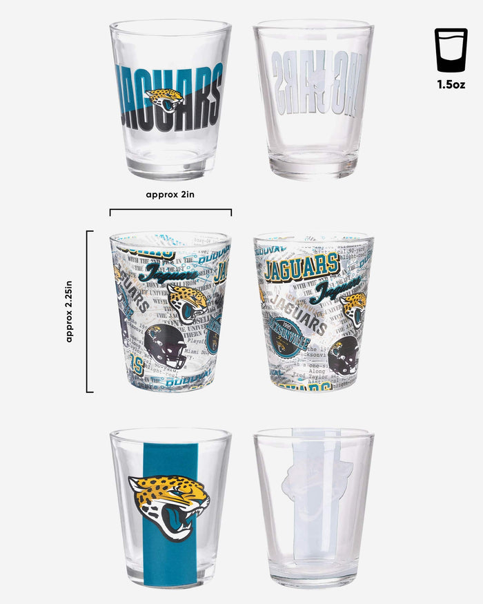 Jacksonville Jaguars 3 Pack Shot Glass FOCO - FOCO.com