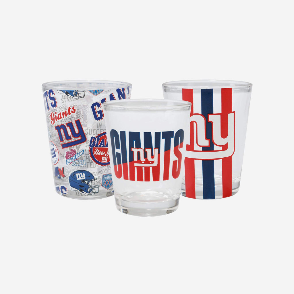 New York Giants 3 Pack Shot Glass FOCO - FOCO.com