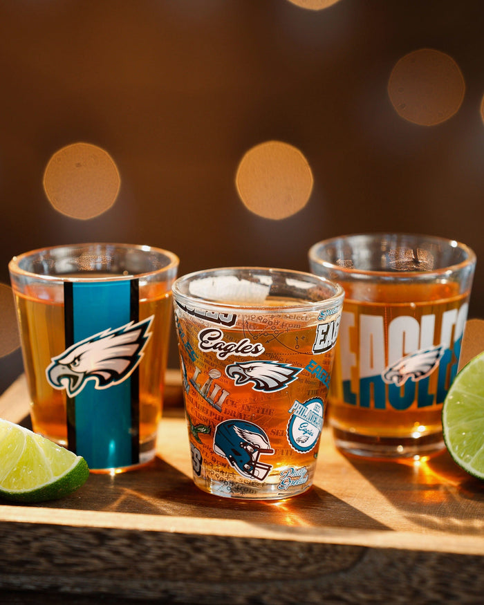 Philadelphia Eagles 3 Pack Shot Glass FOCO - FOCO.com