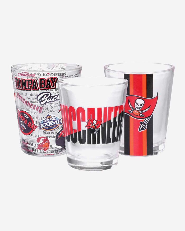 Tampa Bay Buccaneers 3 Pack Shot Glass FOCO - FOCO.com