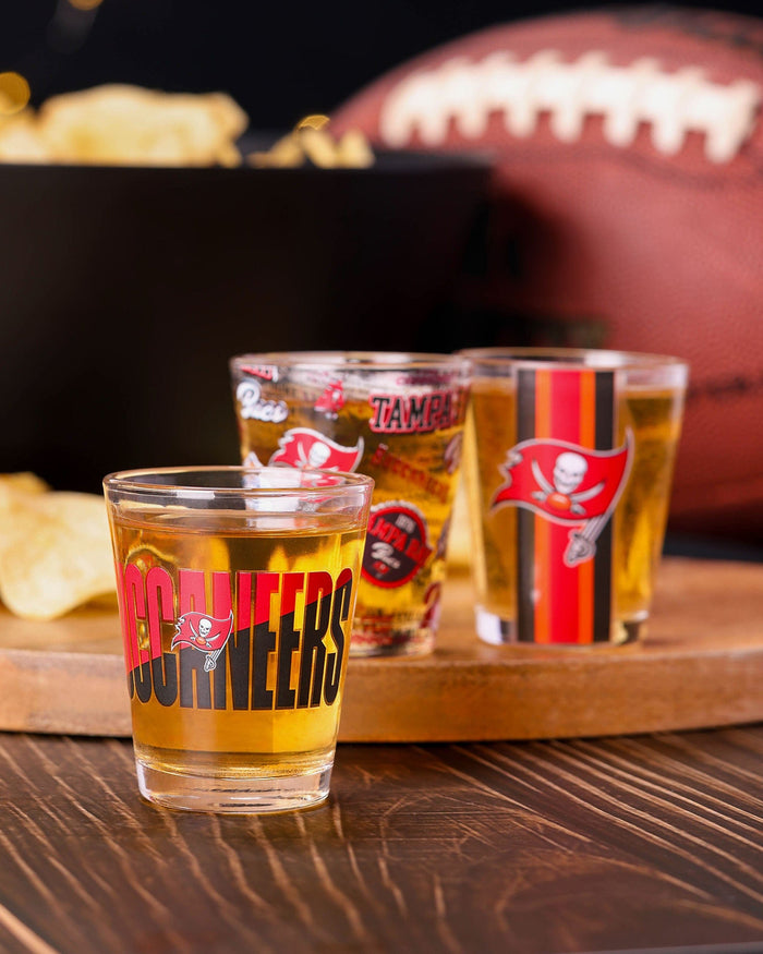 Tampa Bay Buccaneers 3 Pack Shot Glass FOCO - FOCO.com