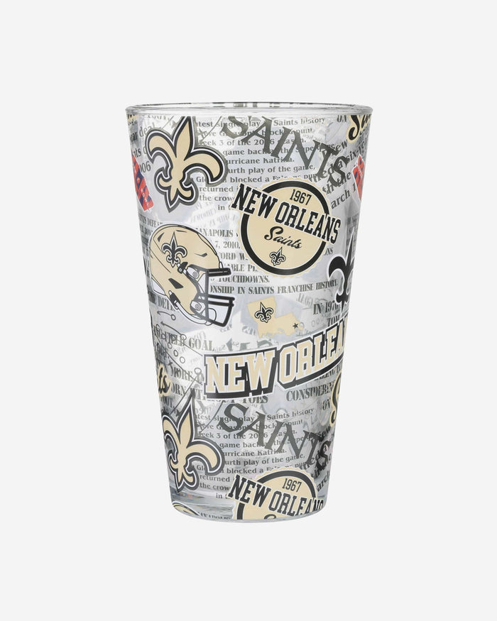 New Orleans Saints Historic Print Pint Glass FOCO - FOCO.com