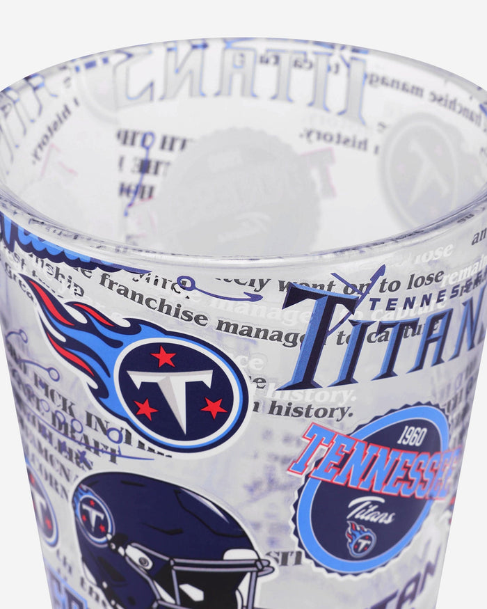 Tennessee Titans Historic Print Pint Glass FOCO - FOCO.com