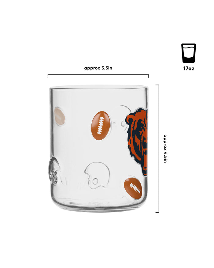 Chicago Bears Team Logo 17 oz Glass Cup