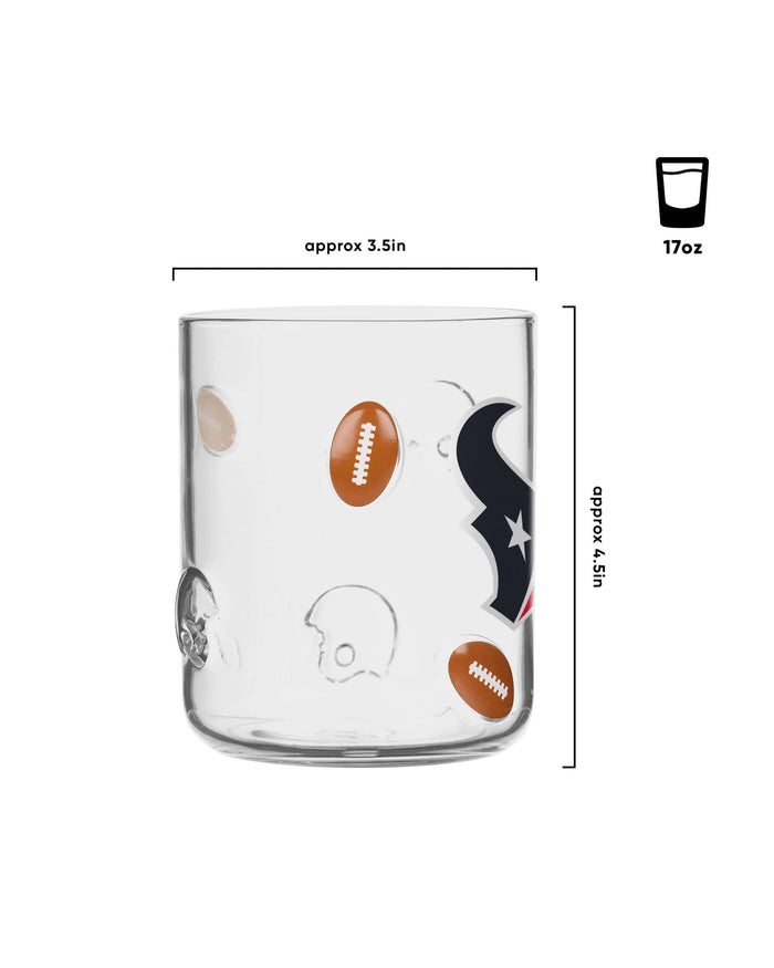 Houston Texans Team Logo 17 oz Glass Cup