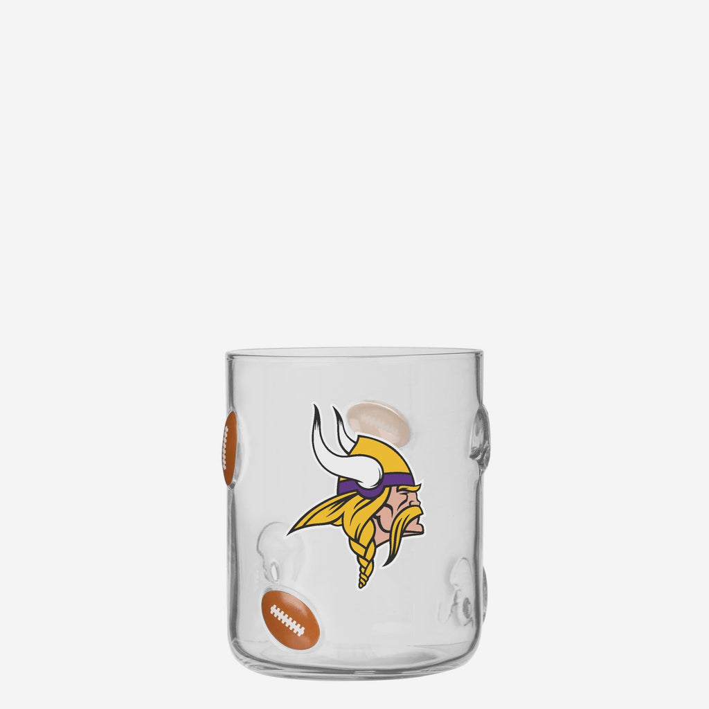 Minnesota Vikings Team Logo 17 oz Glass Cup FOCO - FOCO.com