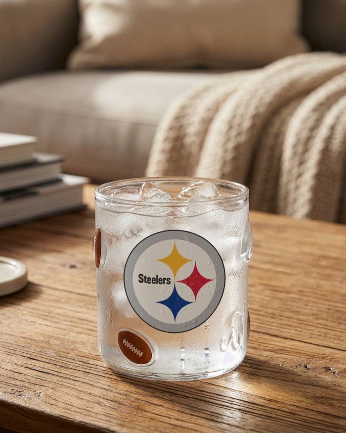 Pittsburgh Steelers Team Logo 17 oz Glass Cup