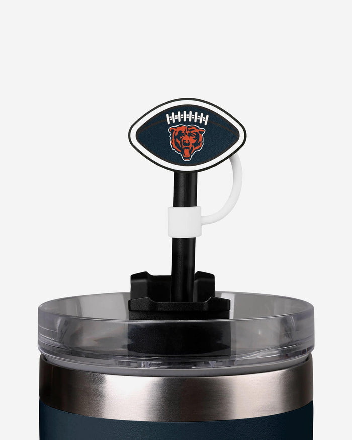 Chicago Bears 3 Pack Primary Logo Straw Toppers FOCO - FOCO.com