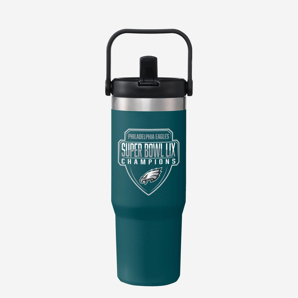 Philadelphia Eagles Super Bowl LIX Champions 30 oz Solid Tumbler With Straw FOCO - FOCO.com