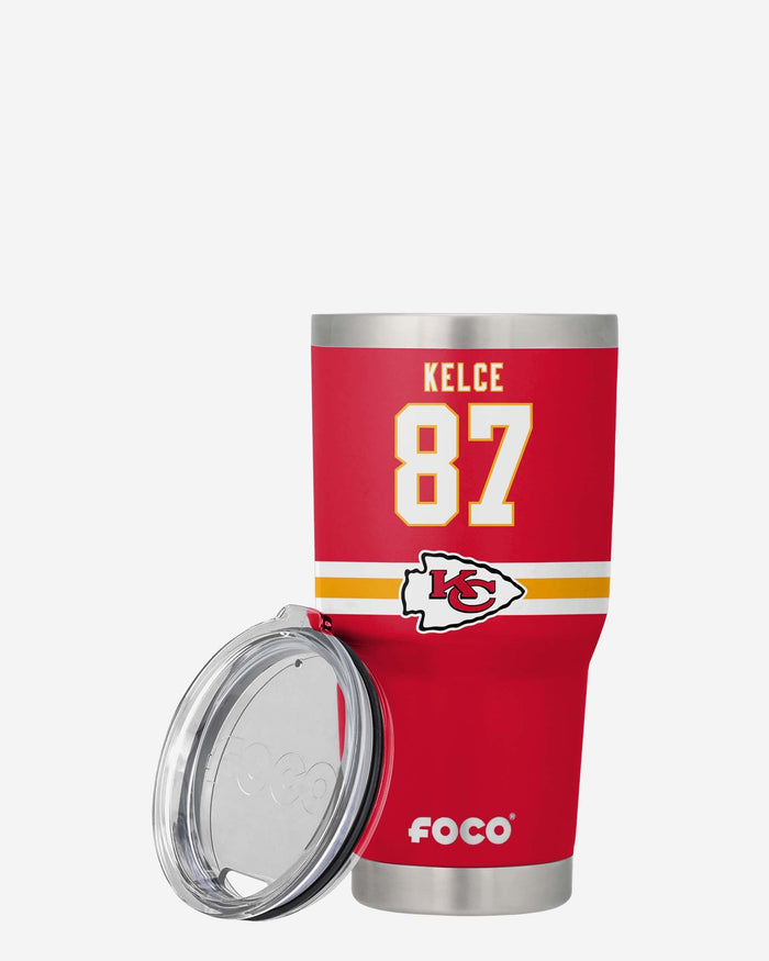 Travis Kelce Kansas City Chiefs Team Logo 30 oz Player Tumbler FOCO - FOCO.com