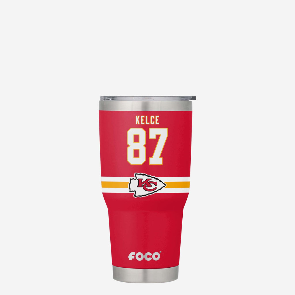 Travis Kelce Kansas City Chiefs Team Logo 30 oz Player Tumbler FOCO - FOCO.com