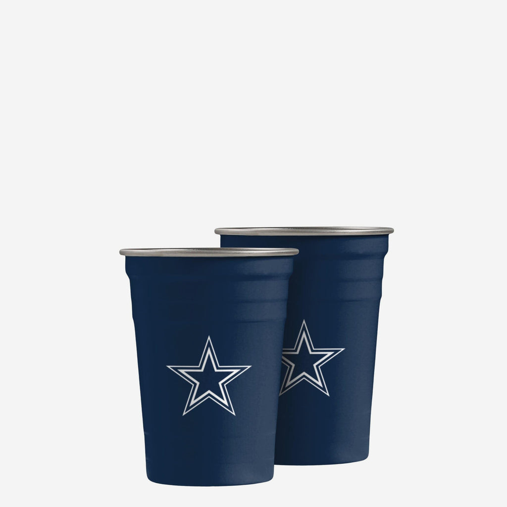 Dallas Cowboys 2 Pack Reusable Stainless Steel 16 oz Tumbler Cup FOCO - FOCO.com
