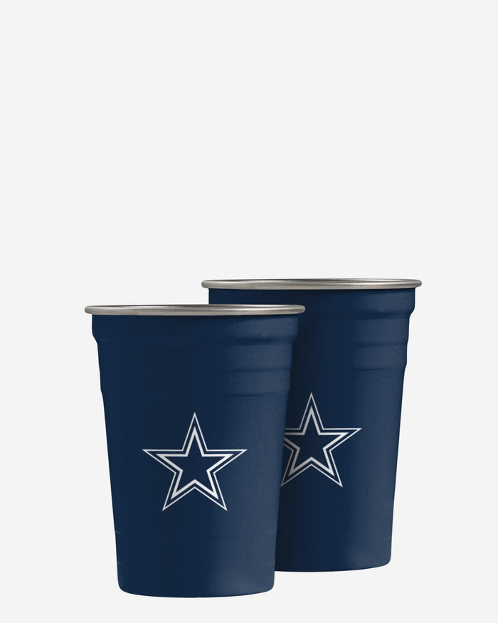 Dallas Cowboys 2 Pack Reusable Stainless Steel 16 oz Tumbler Cup FOCO - FOCO.com