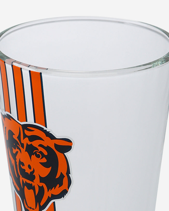 Chicago Bears Team Stripe Pint Glass FOCO - FOCO.com