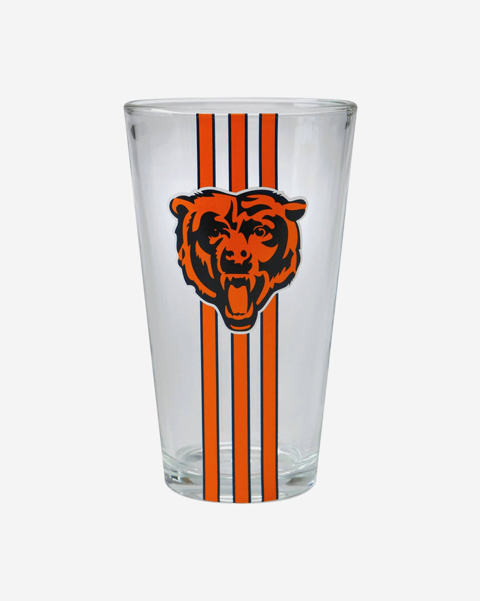 Chicago Bears Team Stripe Pint Glass FOCO - FOCO.com