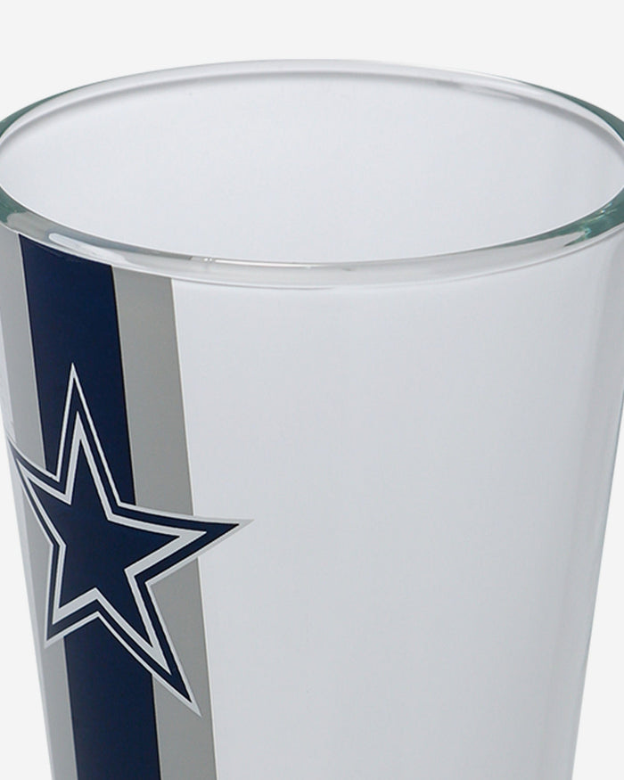 Dallas Cowboys Team Stripe Pint Glass FOCO - FOCO.com