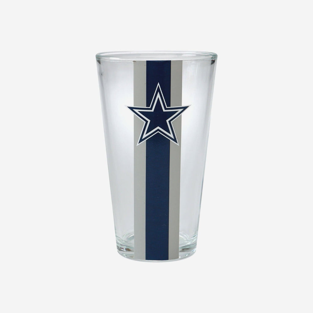 Dallas Cowboys Team Stripe Pint Glass FOCO - FOCO.com