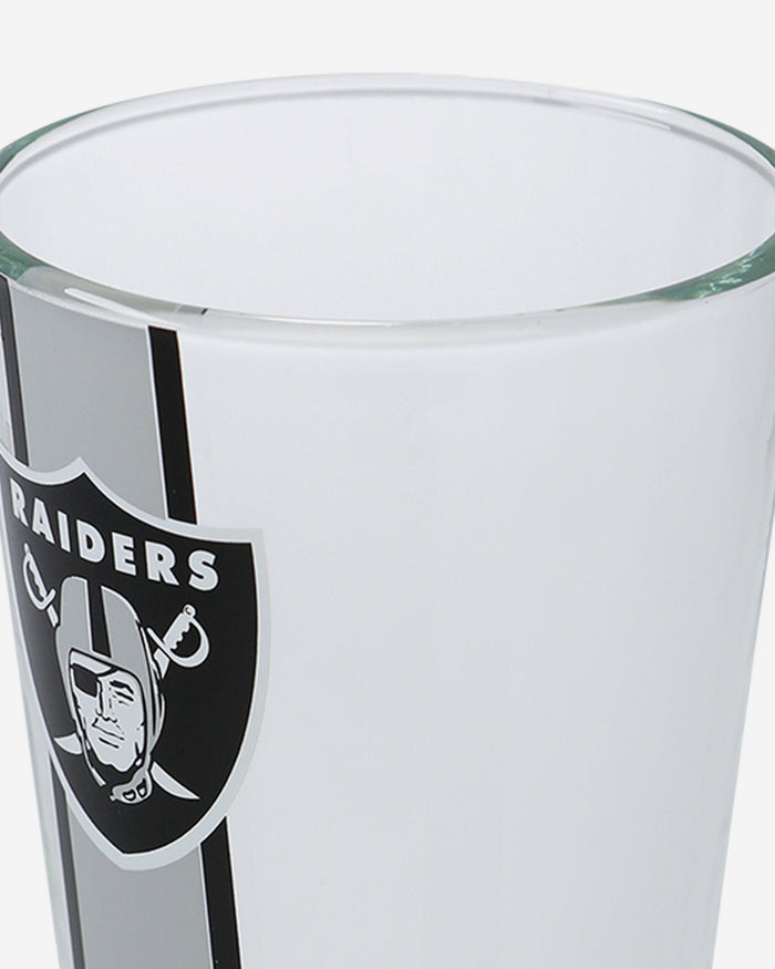 Las Vegas Raiders Team Stripe Pint Glass FOCO - FOCO.com