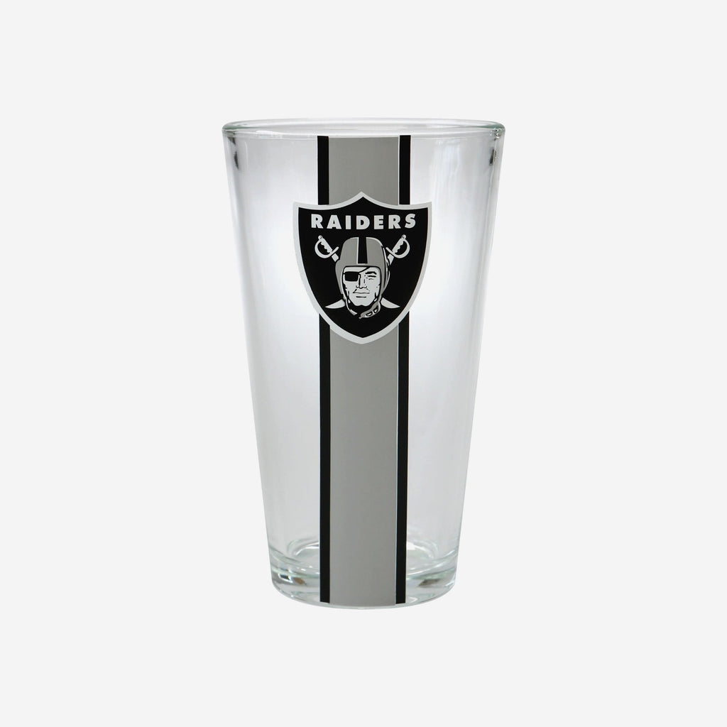 Las Vegas Raiders Team Stripe Pint Glass FOCO - FOCO.com