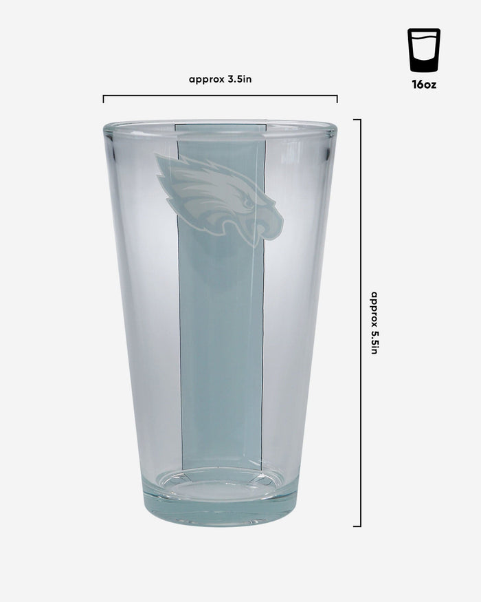 Philadelphia Eagles Team Stripe Pint Glass FOCO - FOCO.com